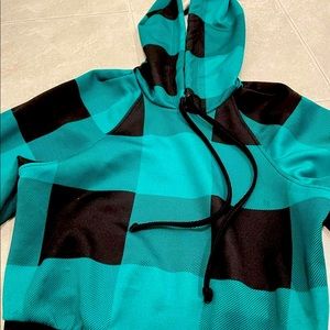Green checkered hoodie